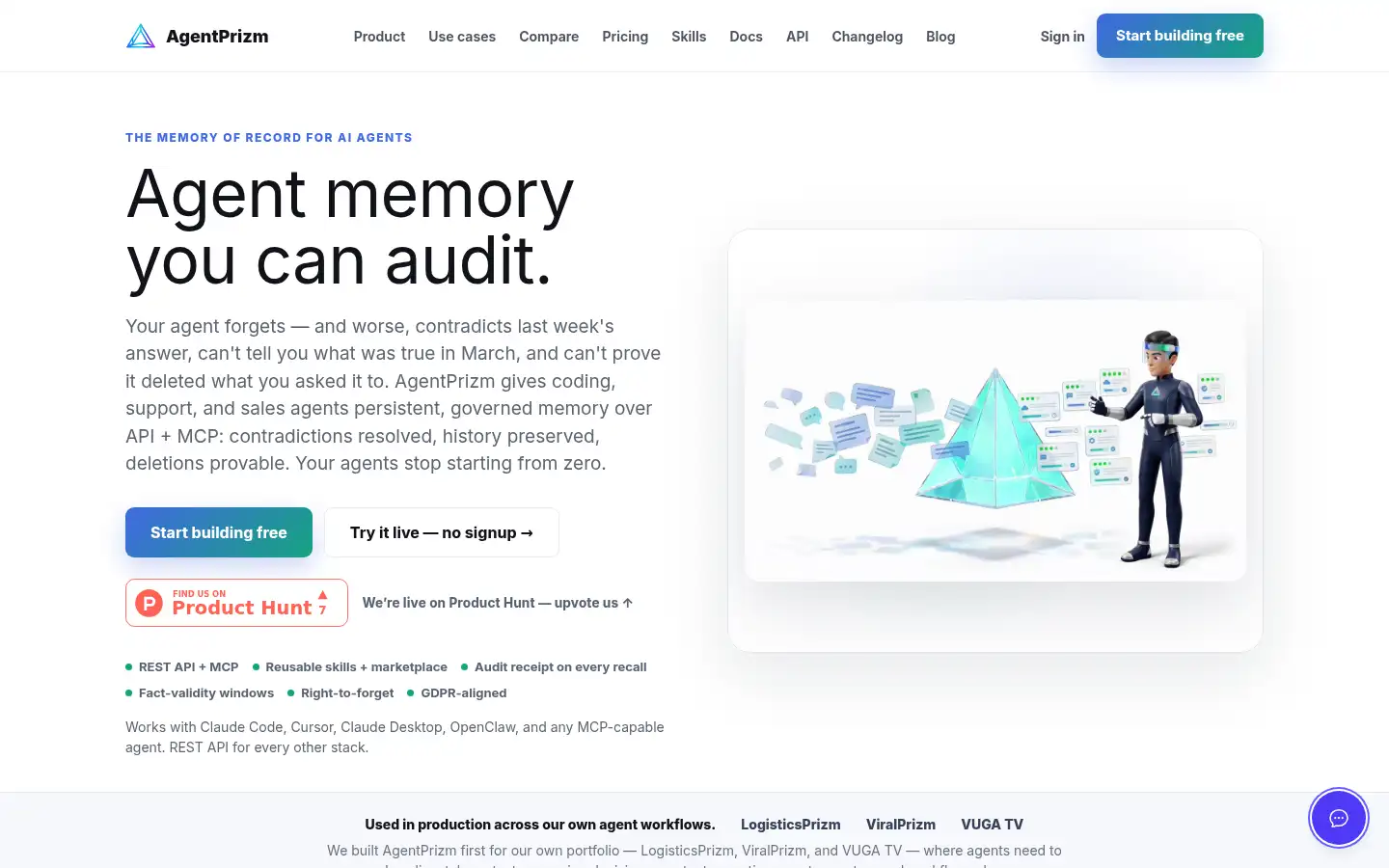 Screenshot of agentprizm.com