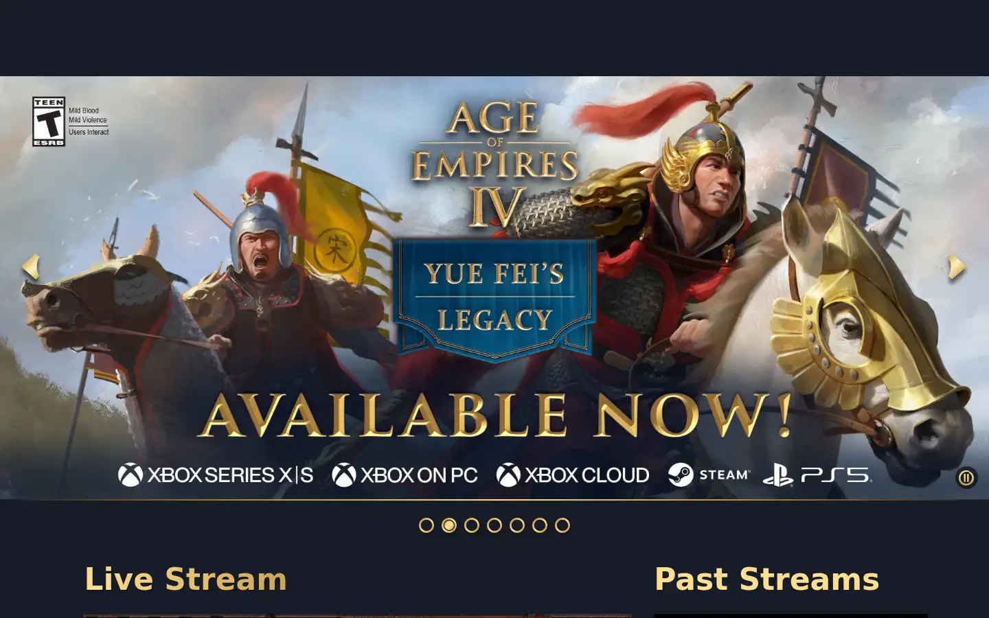 Screenshot of ageofempires.com