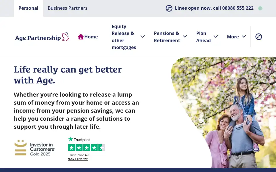 Screenshot of agepartnership.co.uk