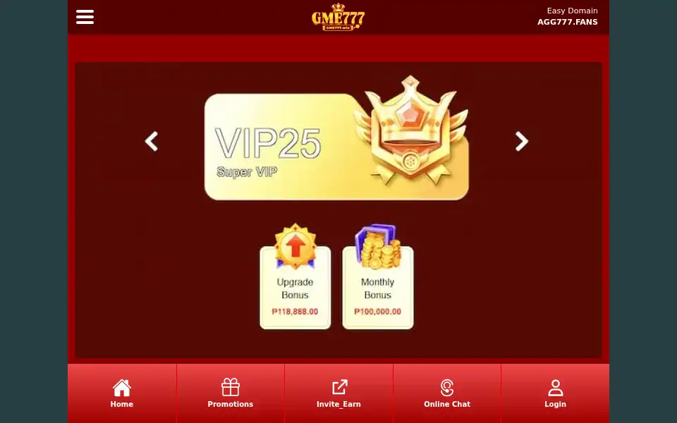 Screenshot of agg777.fans