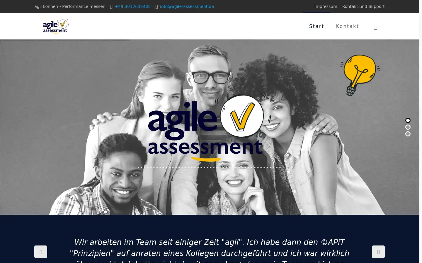 Screenshot of agile-assessment.de