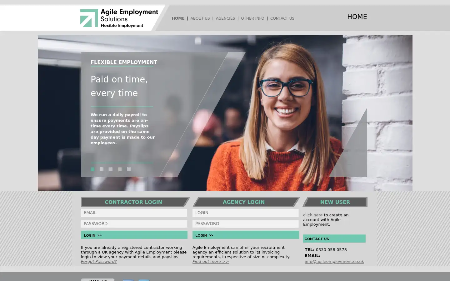 Screenshot of agileemployment.co.uk