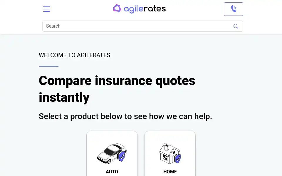 Screenshot of agilerates.com