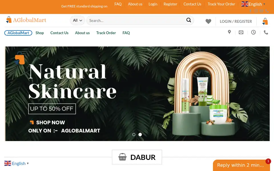 Screenshot of aglobalmart.com