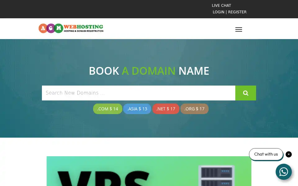 Screenshot of agmwebhosting.com