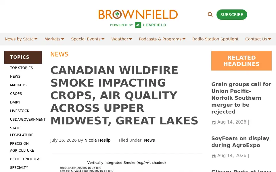 Screenshot of agnews.com