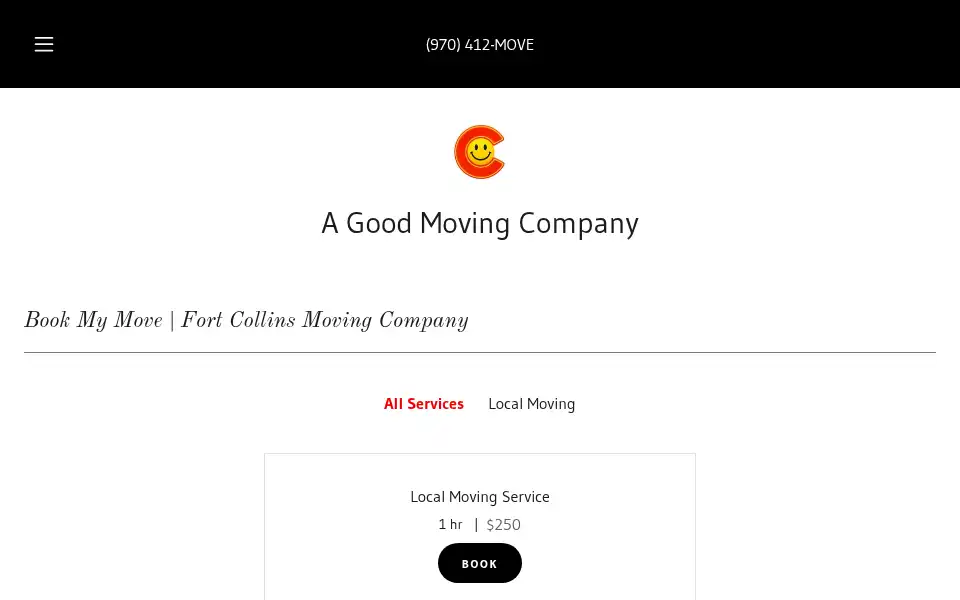 Screenshot of agoodmovingcompany.com