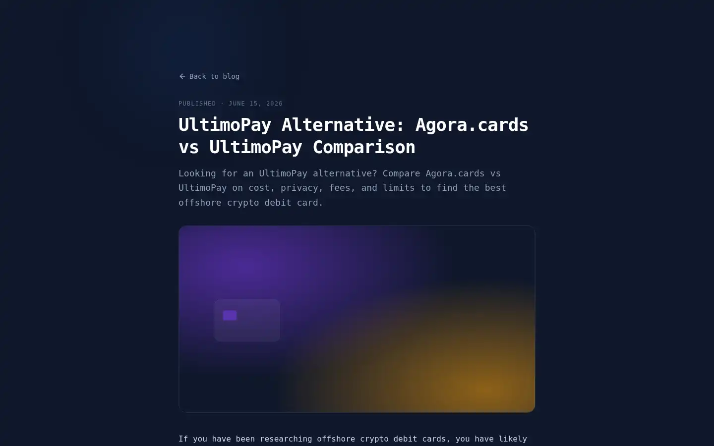 Screenshot of agora.cards