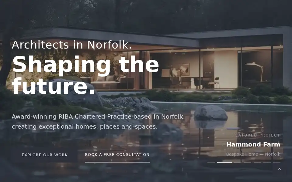 Screenshot of agoraarchitects.co.uk