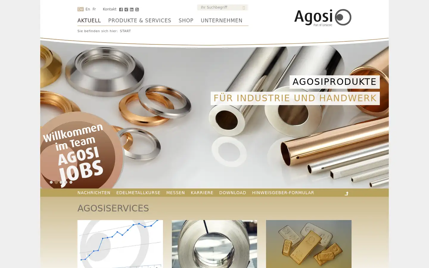 Screenshot of agosi.de