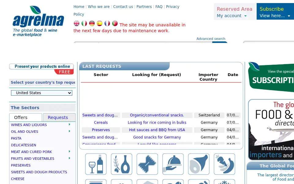 Screenshot of agrelma.com