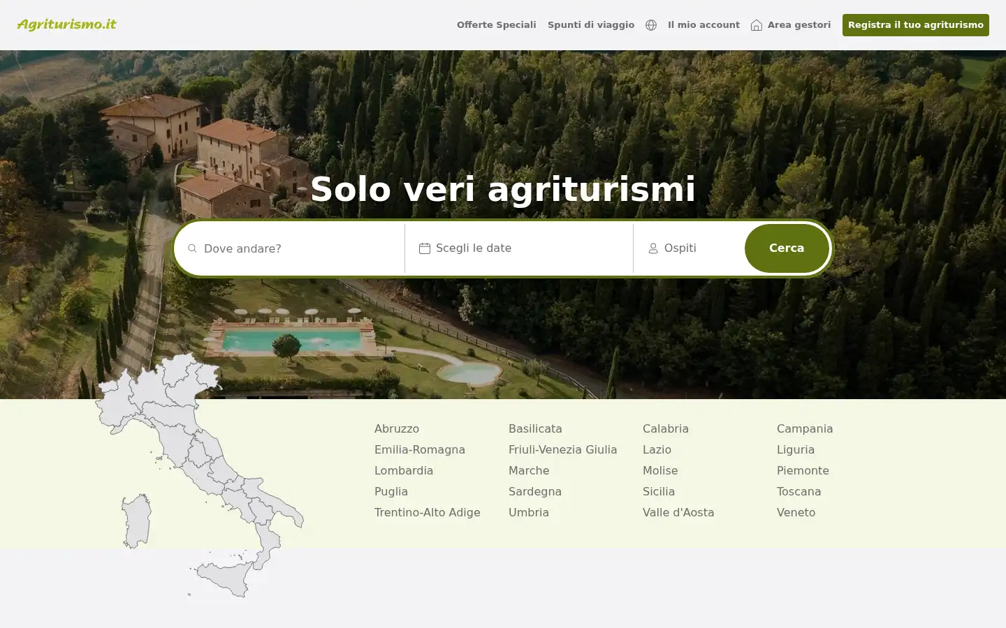 Screenshot of agriturismo.it