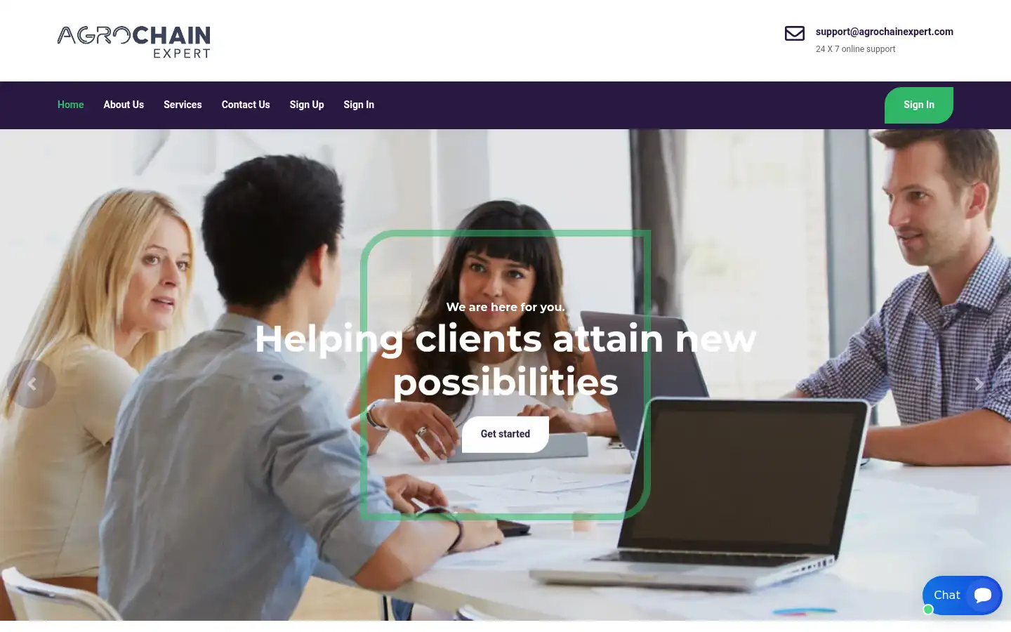 Screenshot of agrochainexperts.com