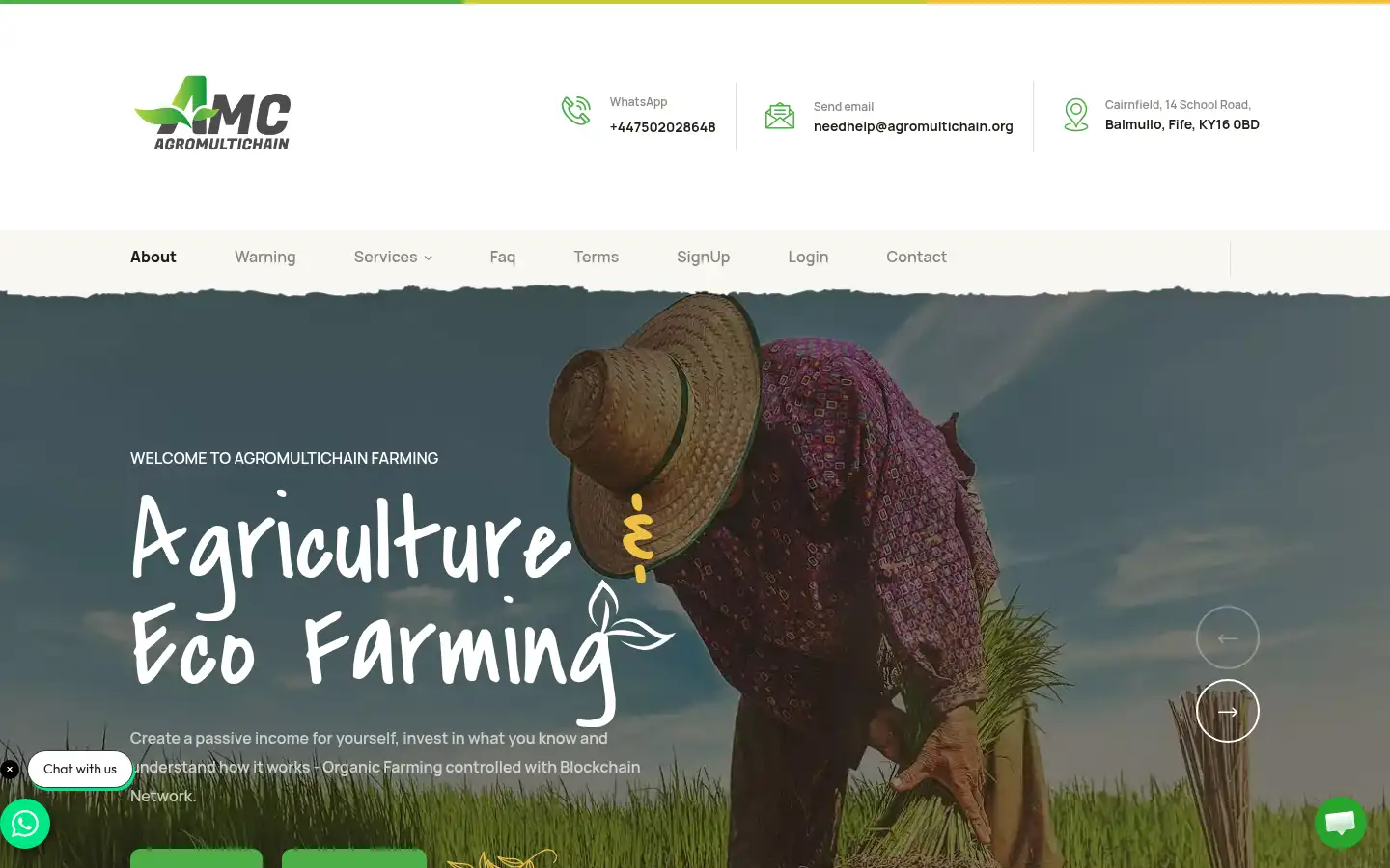 Screenshot of agromultichain.org