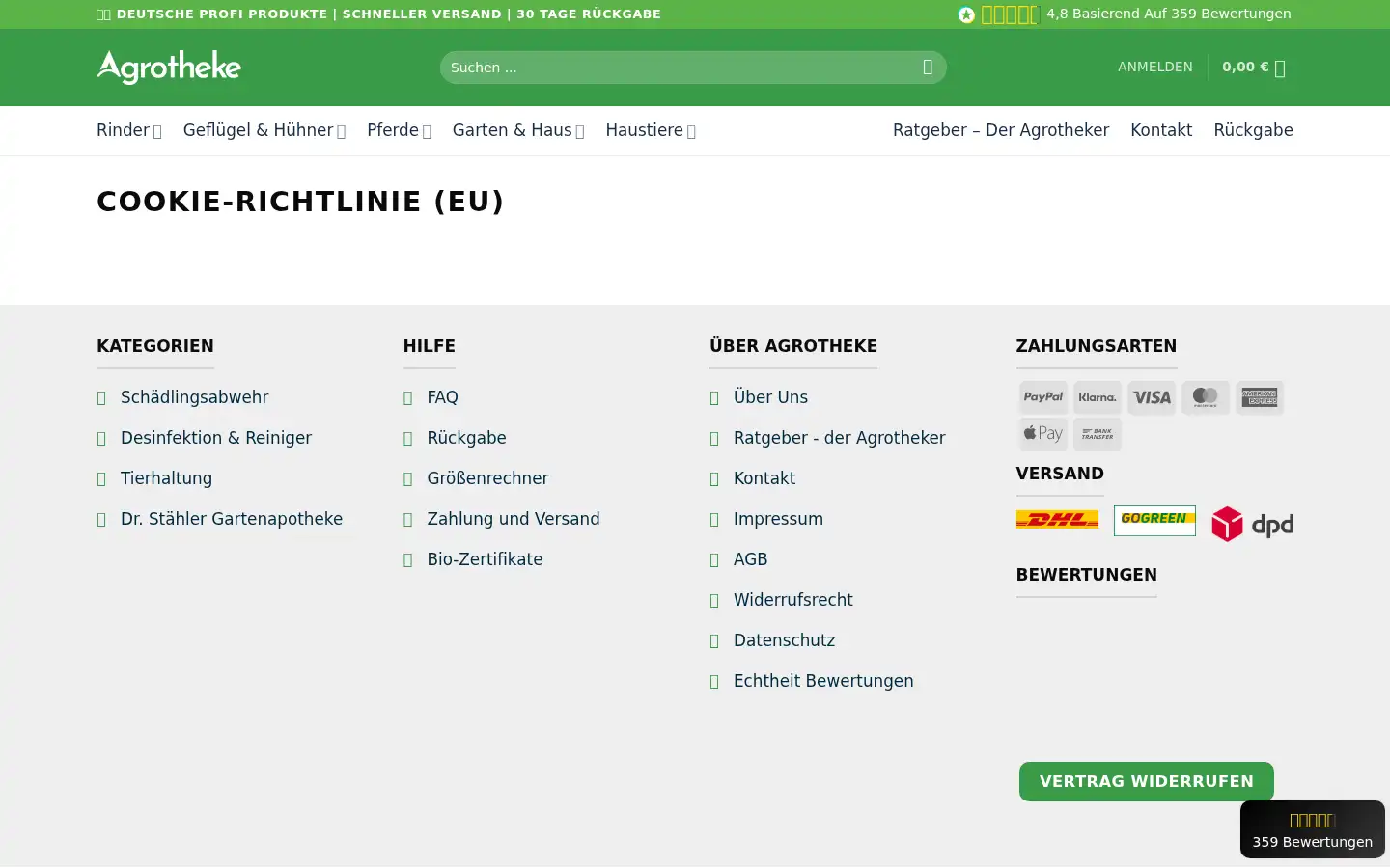 Screenshot of agrotheke.de