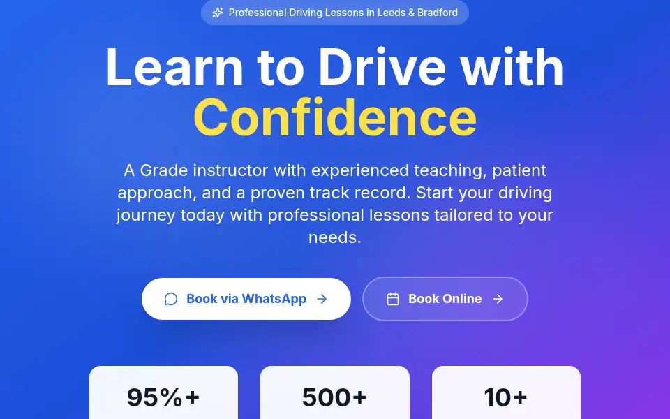 Screenshot of ahadsdrivingschool.co.uk