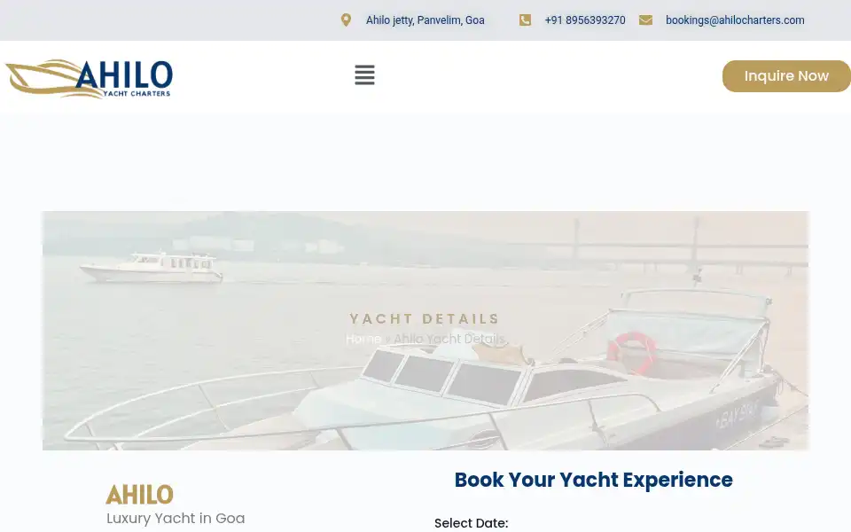 Screenshot of ahilocharters.com