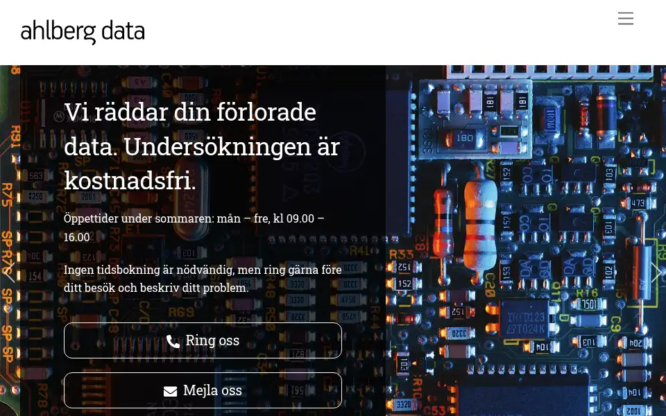 Screenshot of ahlbergdata.se