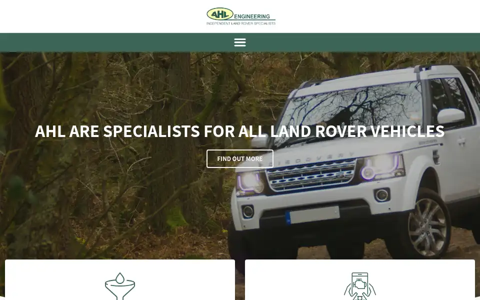 Screenshot of ahlengineering.co.uk
