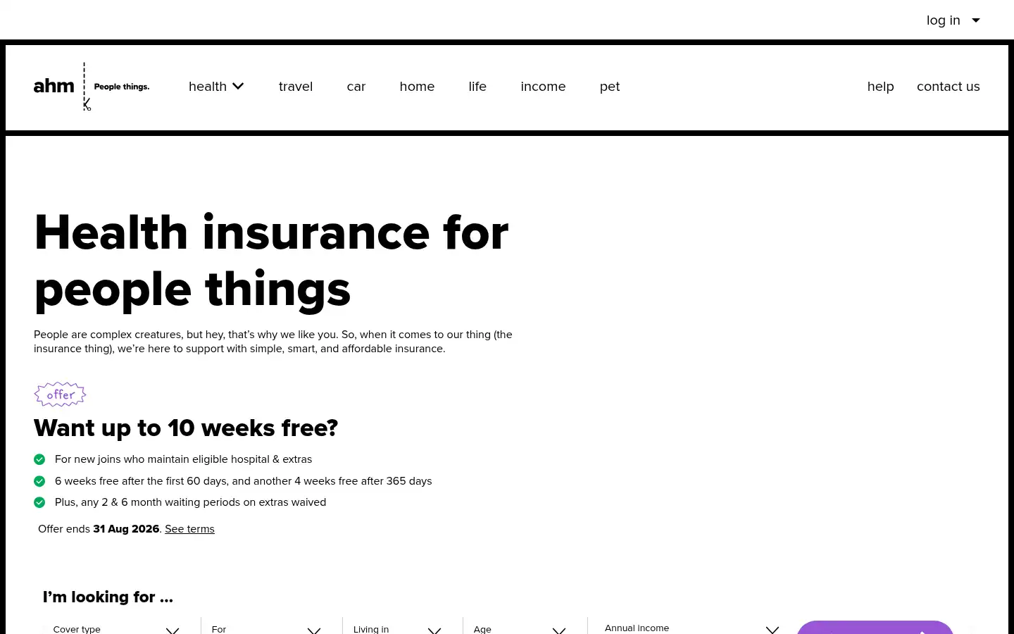 Screenshot of ahm.com.au
