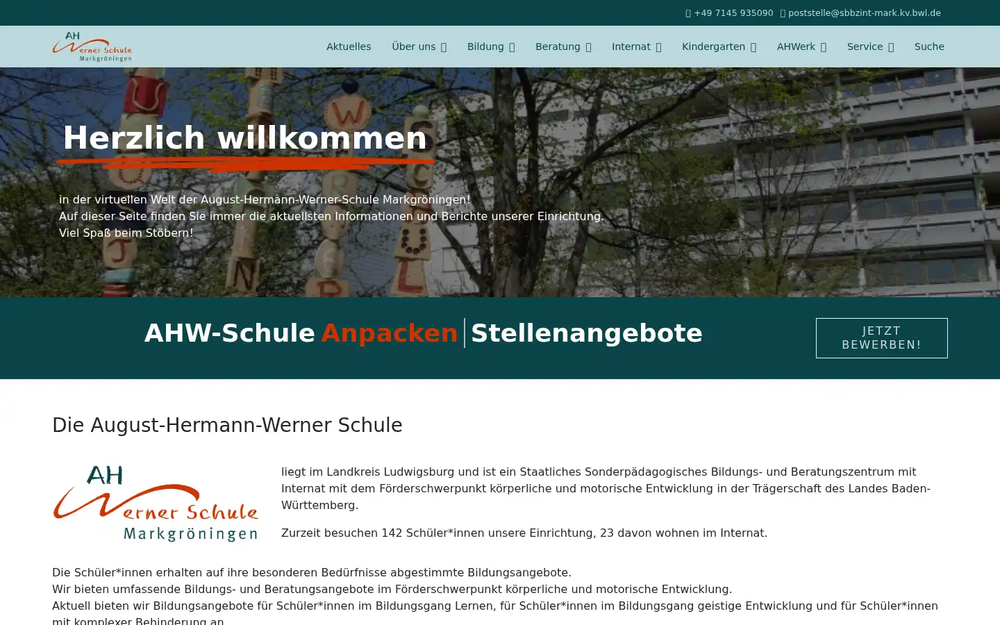Screenshot of ahwerner-schule.de