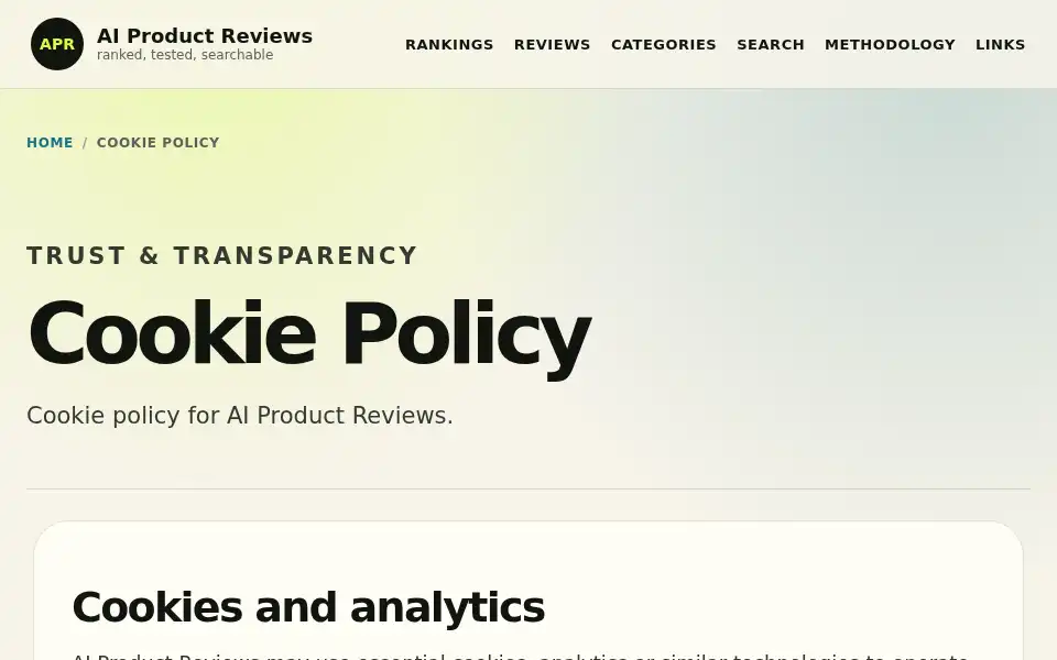 Screenshot of ai-productreviews.com