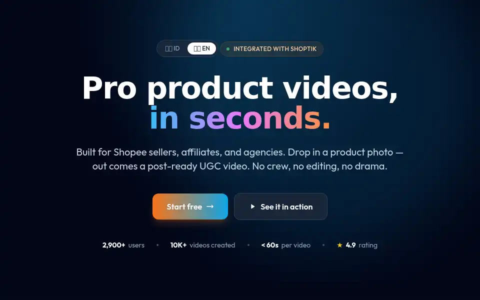 Screenshot of ai.shoptik.id