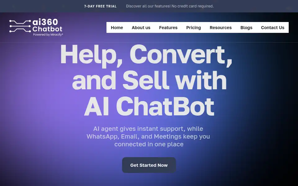 Screenshot of ai360chatbot.com