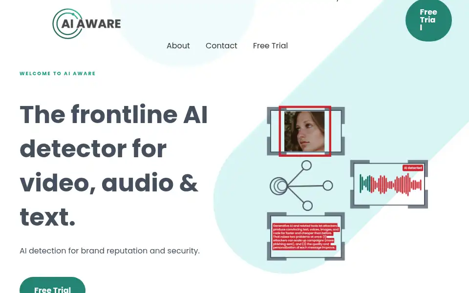 Screenshot of aiaware.io