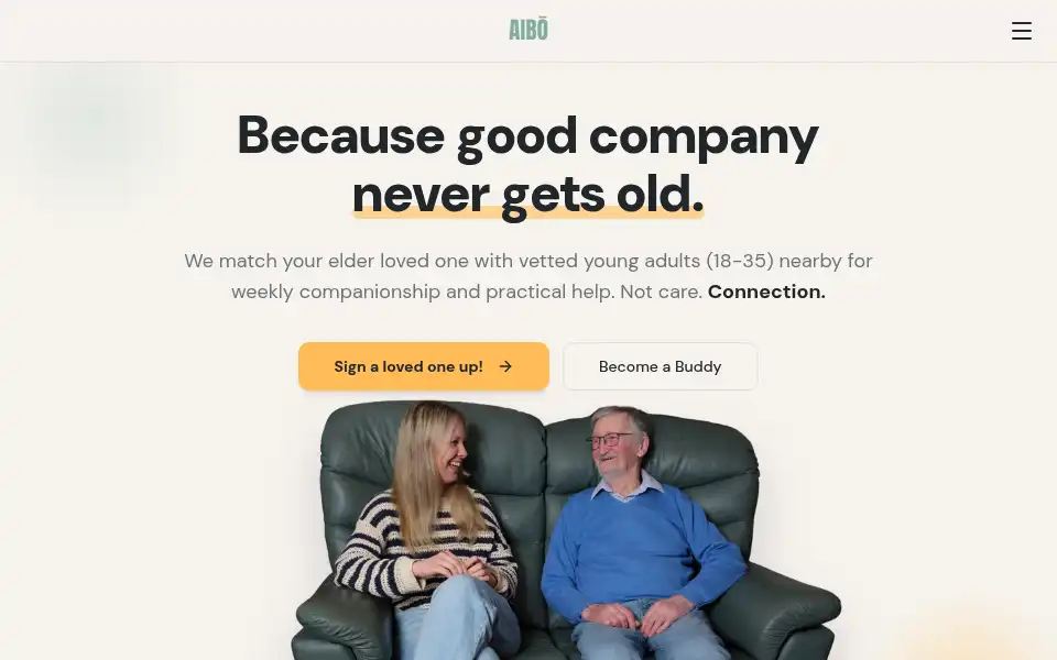Screenshot of aibo.org.uk