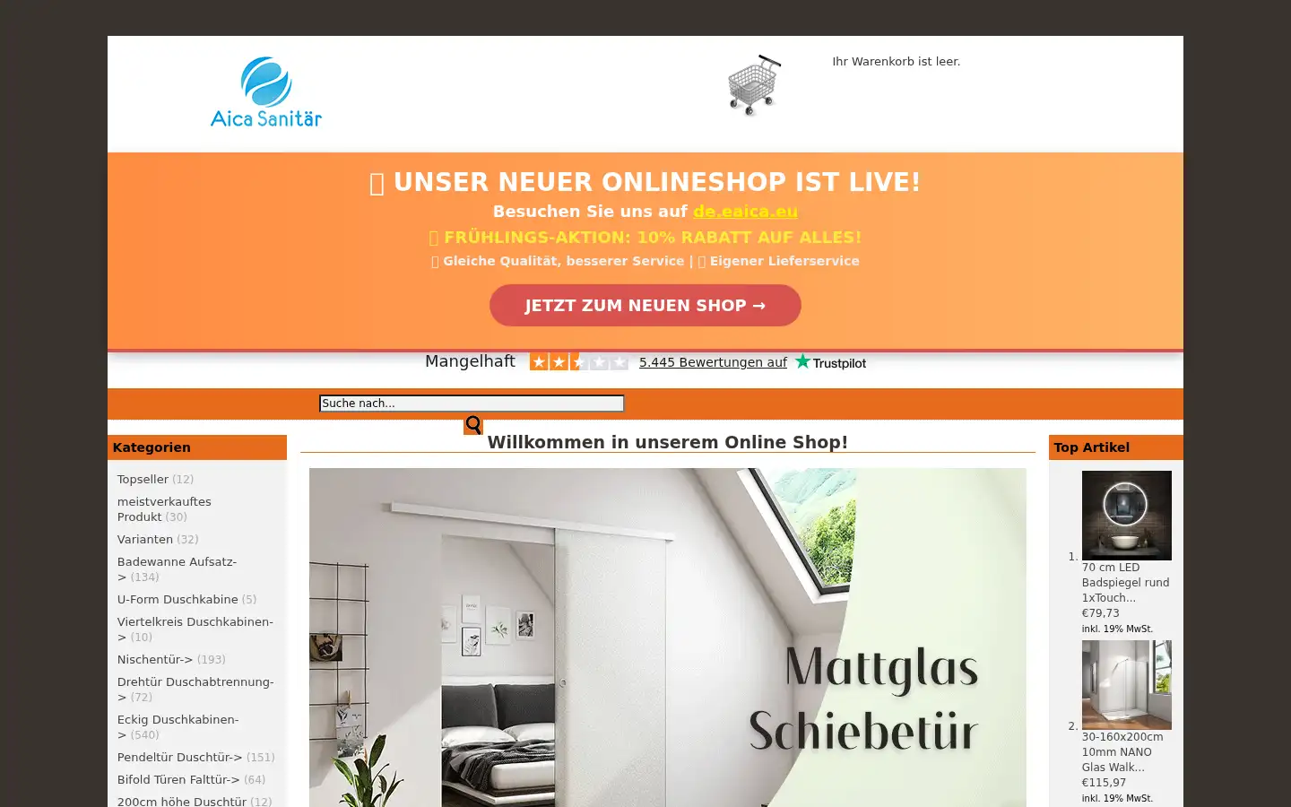 Screenshot of aicasanitaer.de