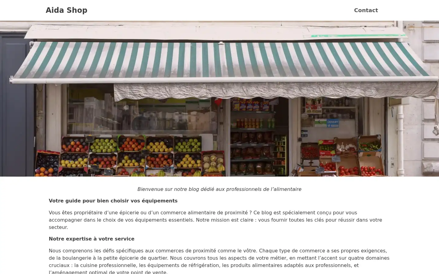 Screenshot of aida-shop.fr