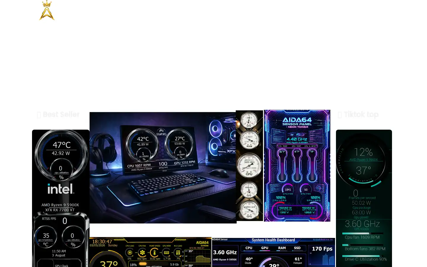 Screenshot of aida64skins.in