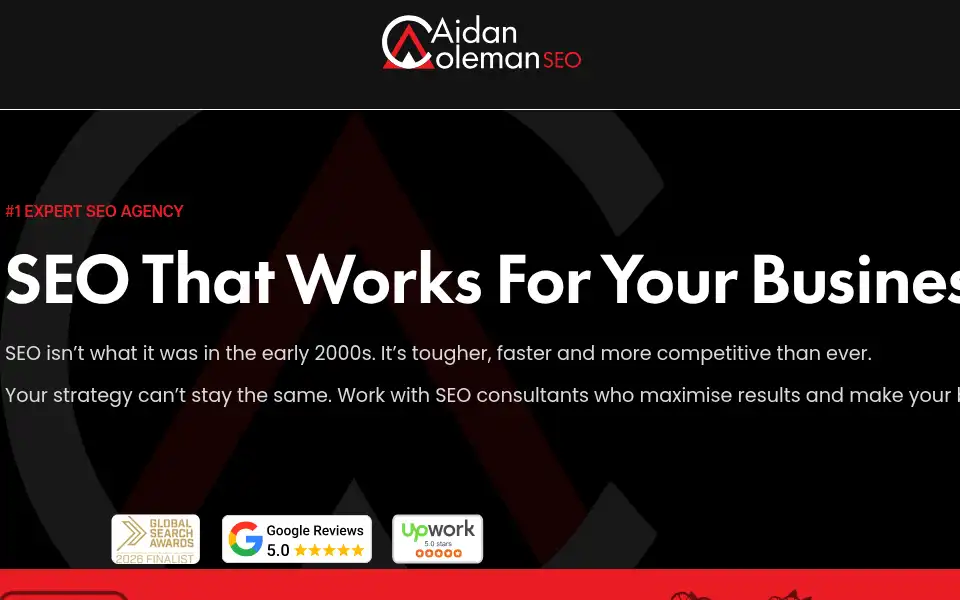 Screenshot of aidancoleman.com.au