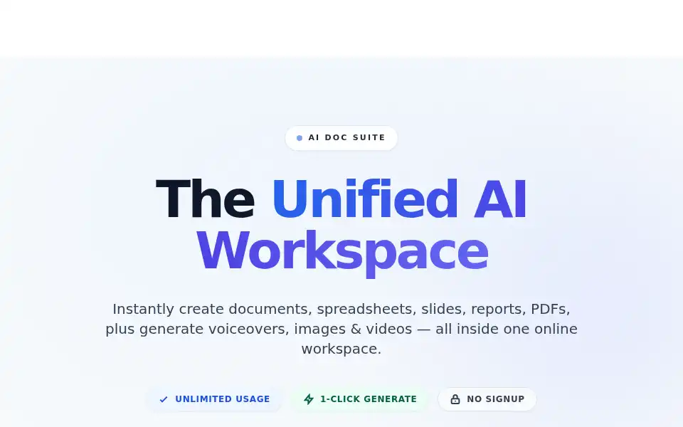 Screenshot of aidocsuite.com