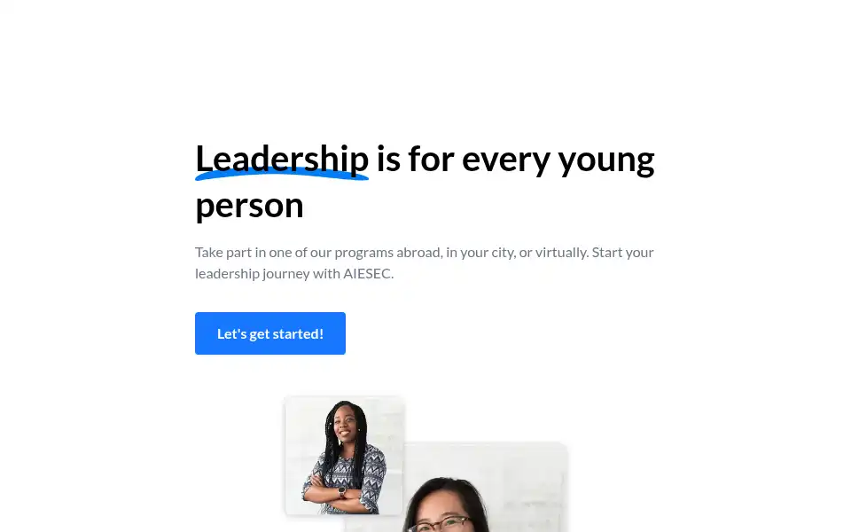 Screenshot of aiesec.org