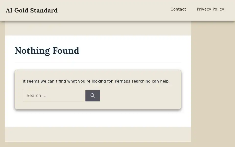 Screenshot of aigoldstandard.com
