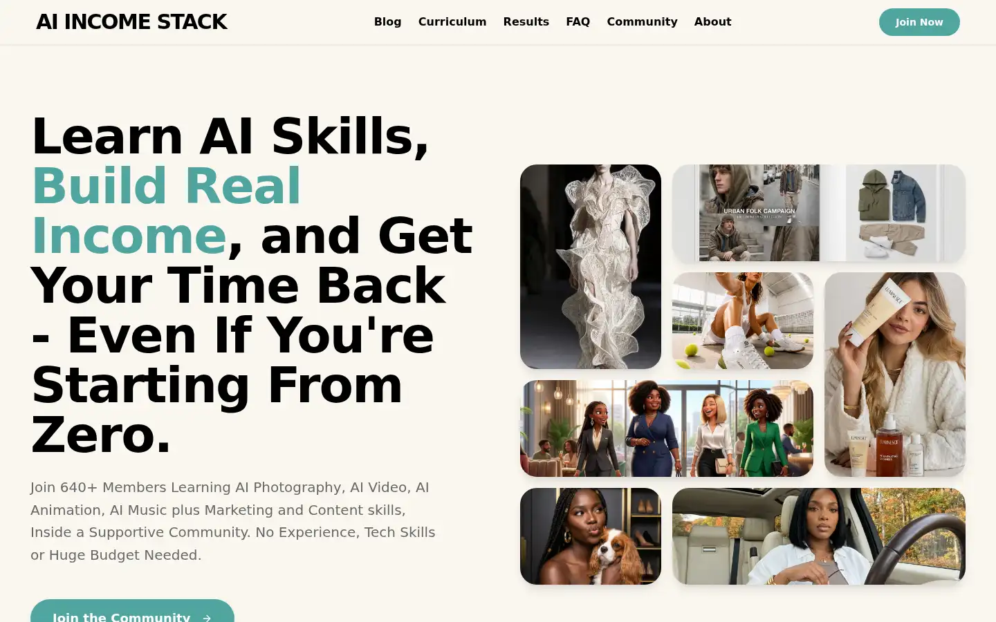 Screenshot of aiincomestack.co