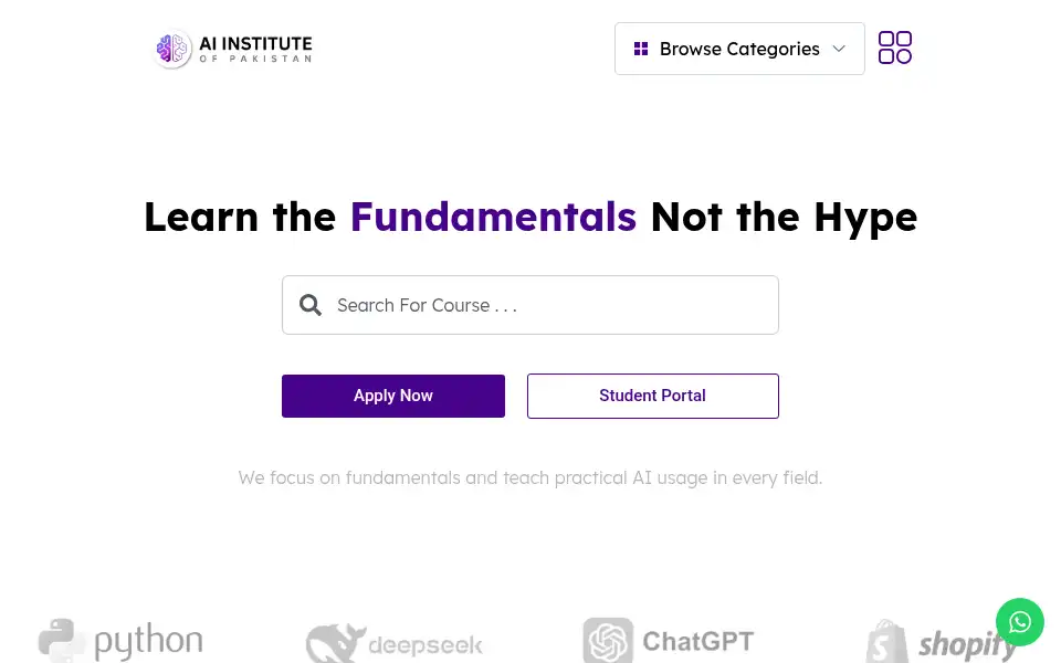 Screenshot of aiinstituteofpakistan.com