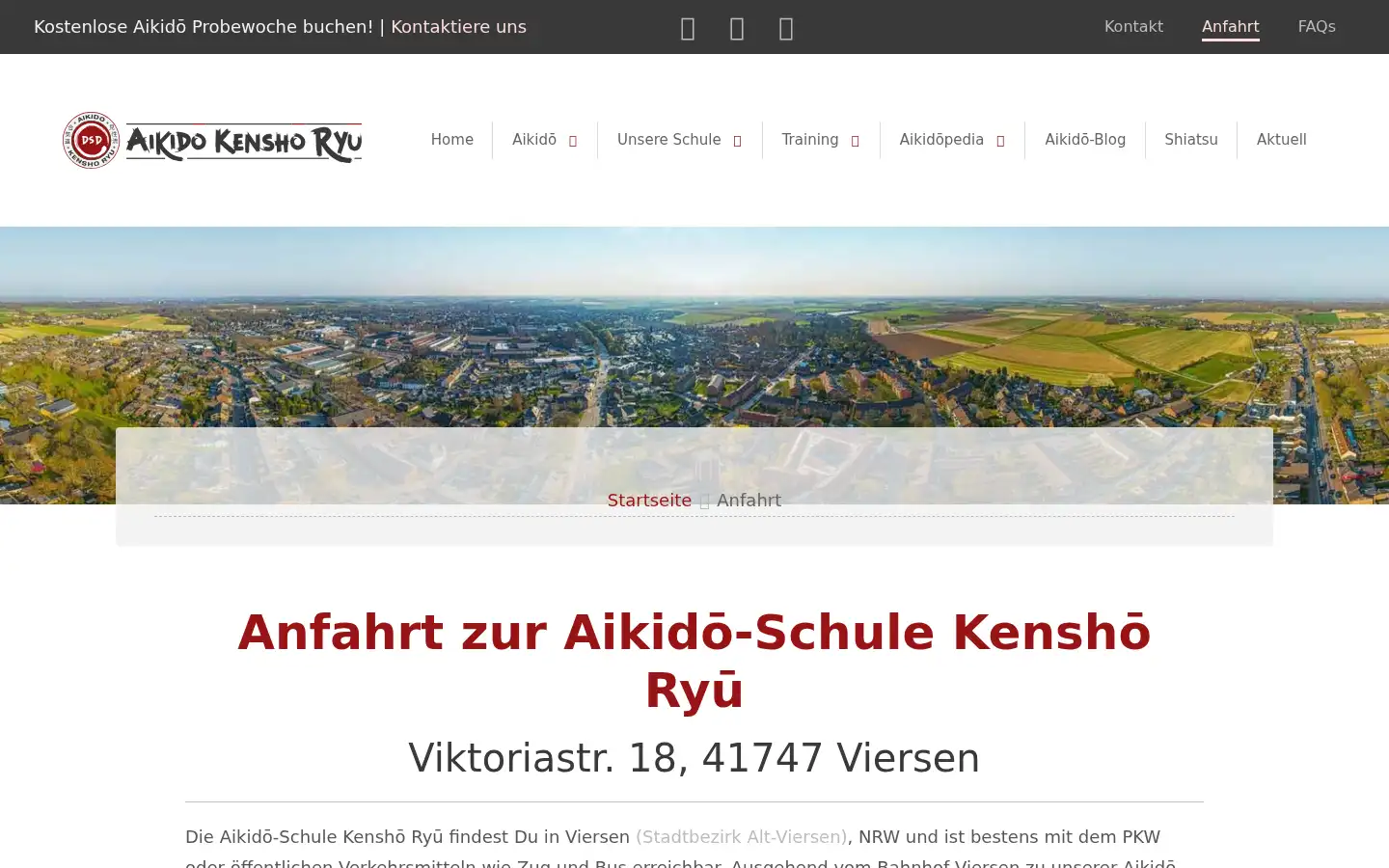 Screenshot of aikido-viersen.de