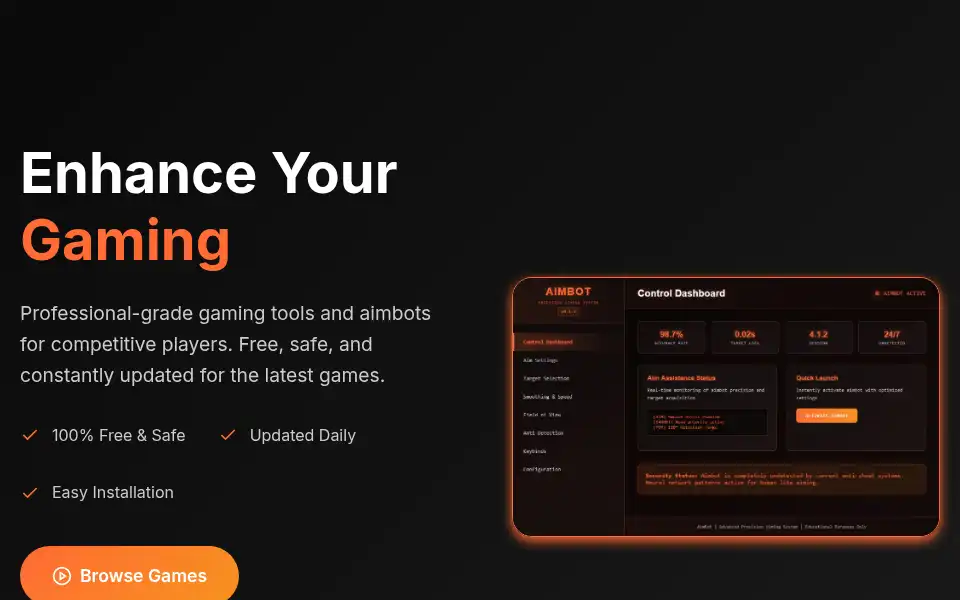 Screenshot of aimbot.dev