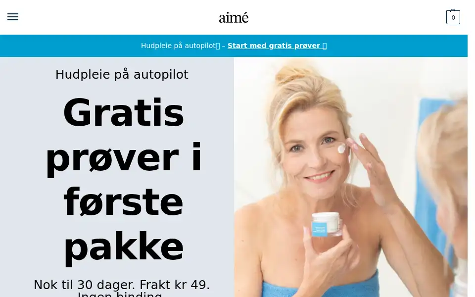 Screenshot of aime.no