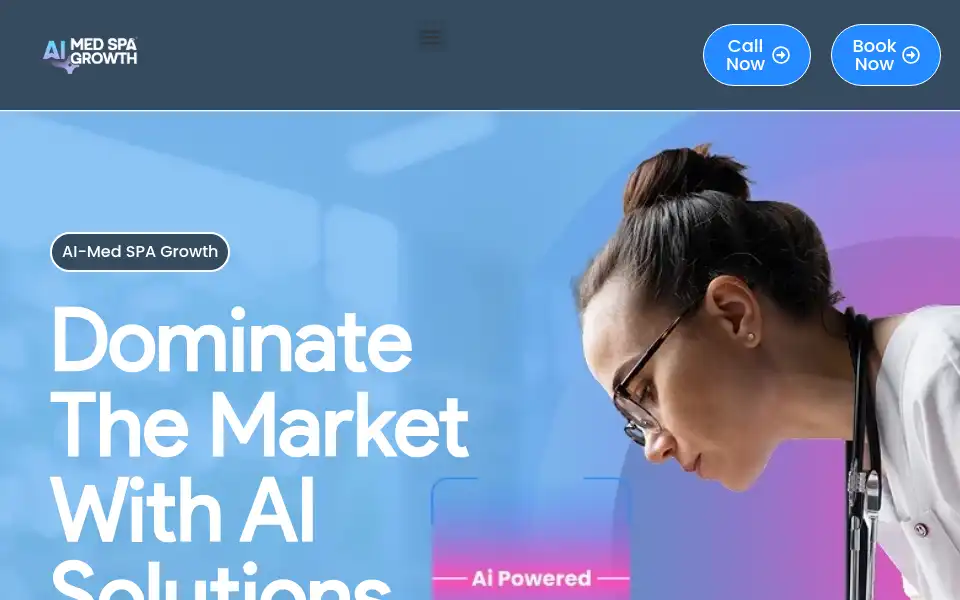 Screenshot of aimedspagrowth.com