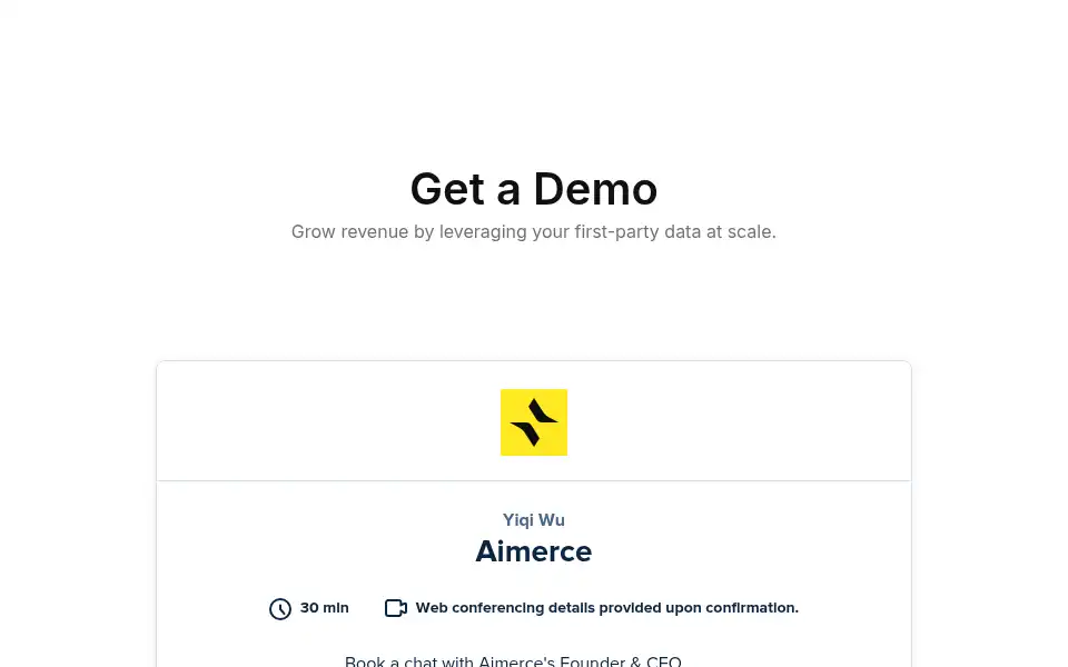 Screenshot of aimerce.ai