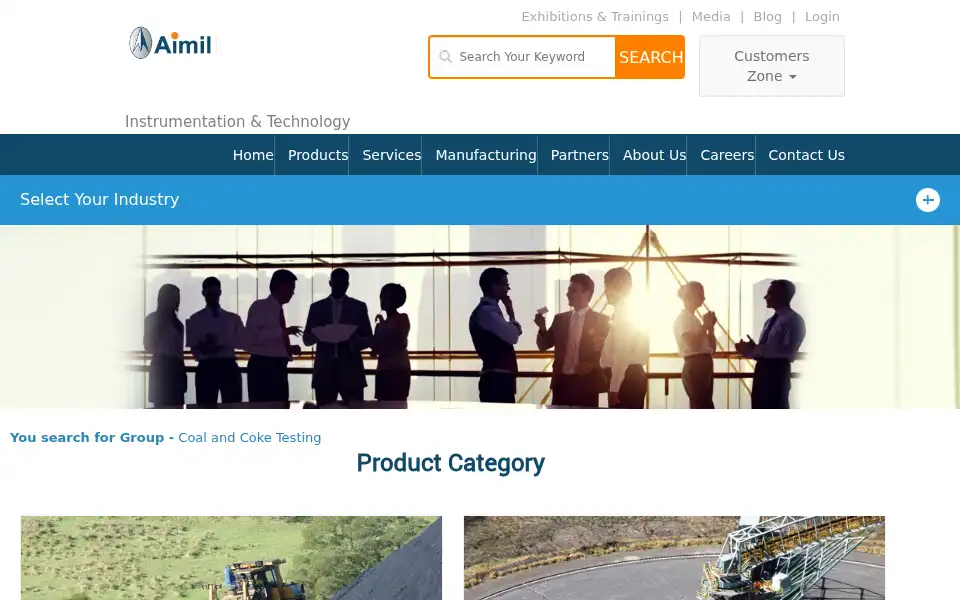 Screenshot of aimil.com