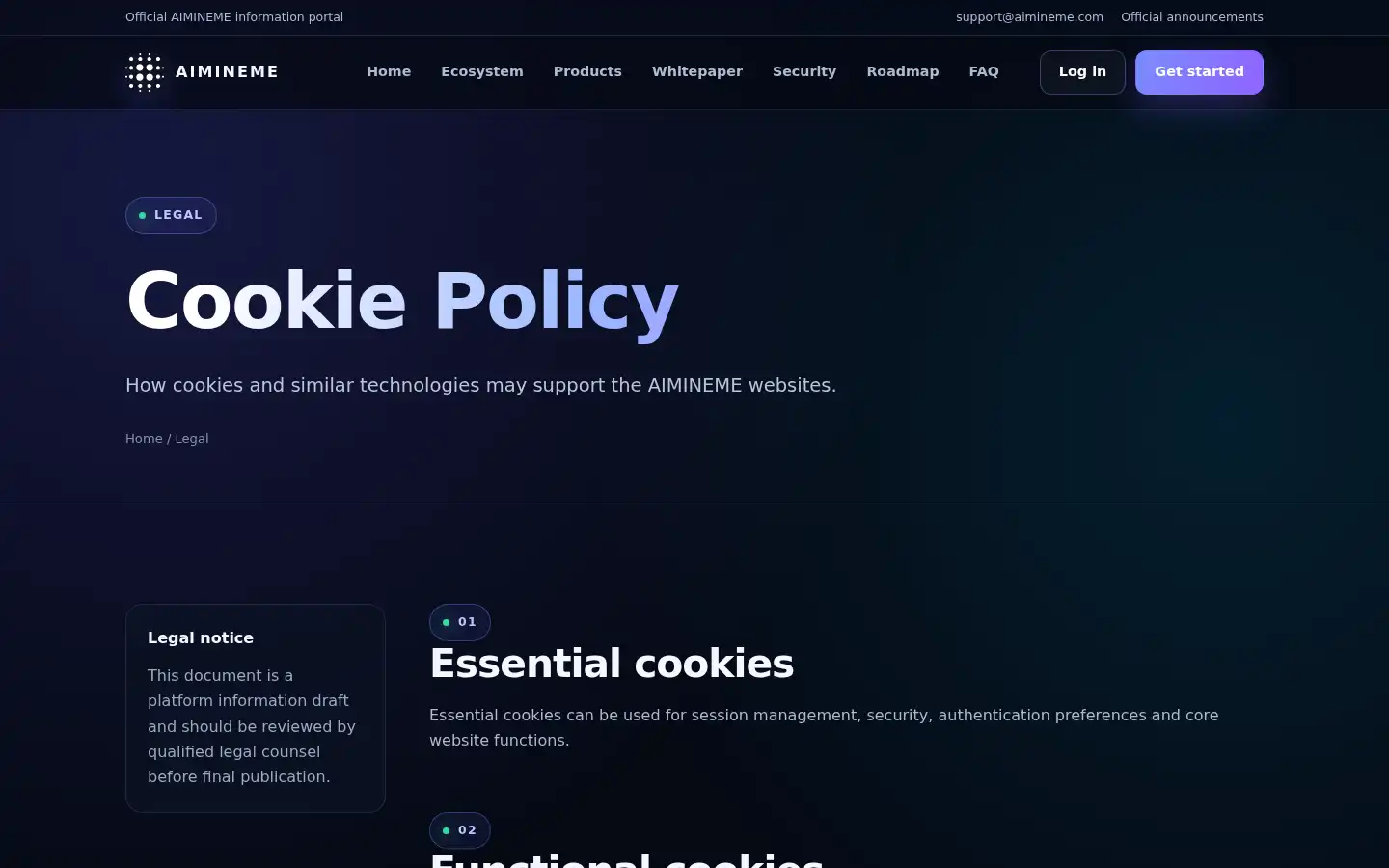 Screenshot of aimineme.com