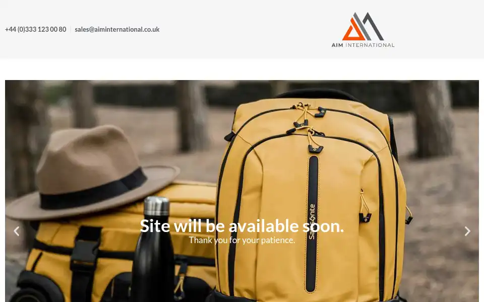 Screenshot of aiminternational.co.uk