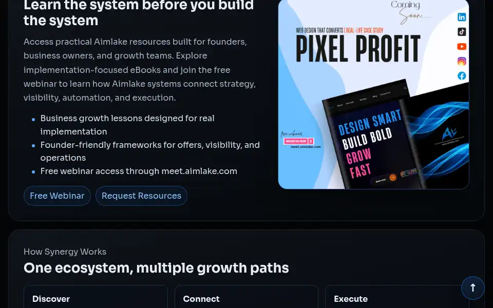Screenshot of aimlake.com
