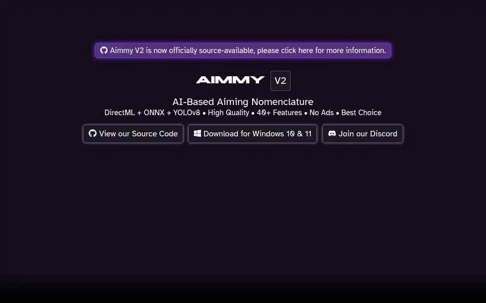 Screenshot of aimmy.dev