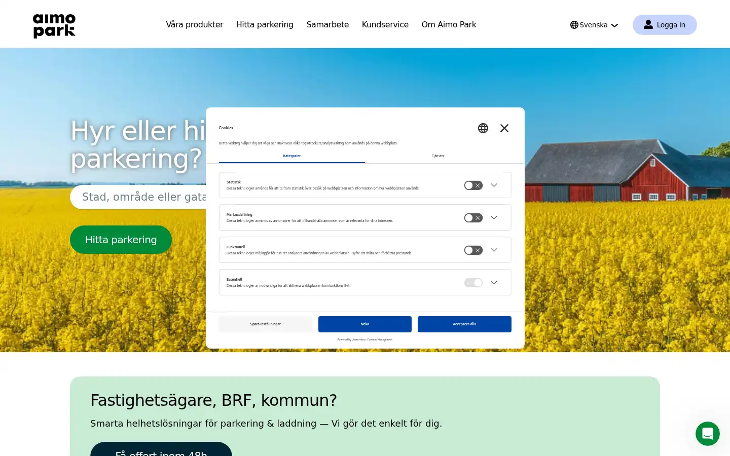 Screenshot of aimopark.se